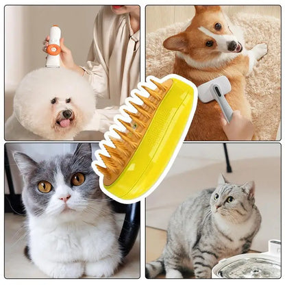 3 in 1 Dog & Cat Steam Brush Groom Massager